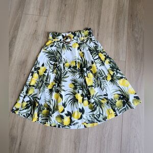 Tropical Print Skirt